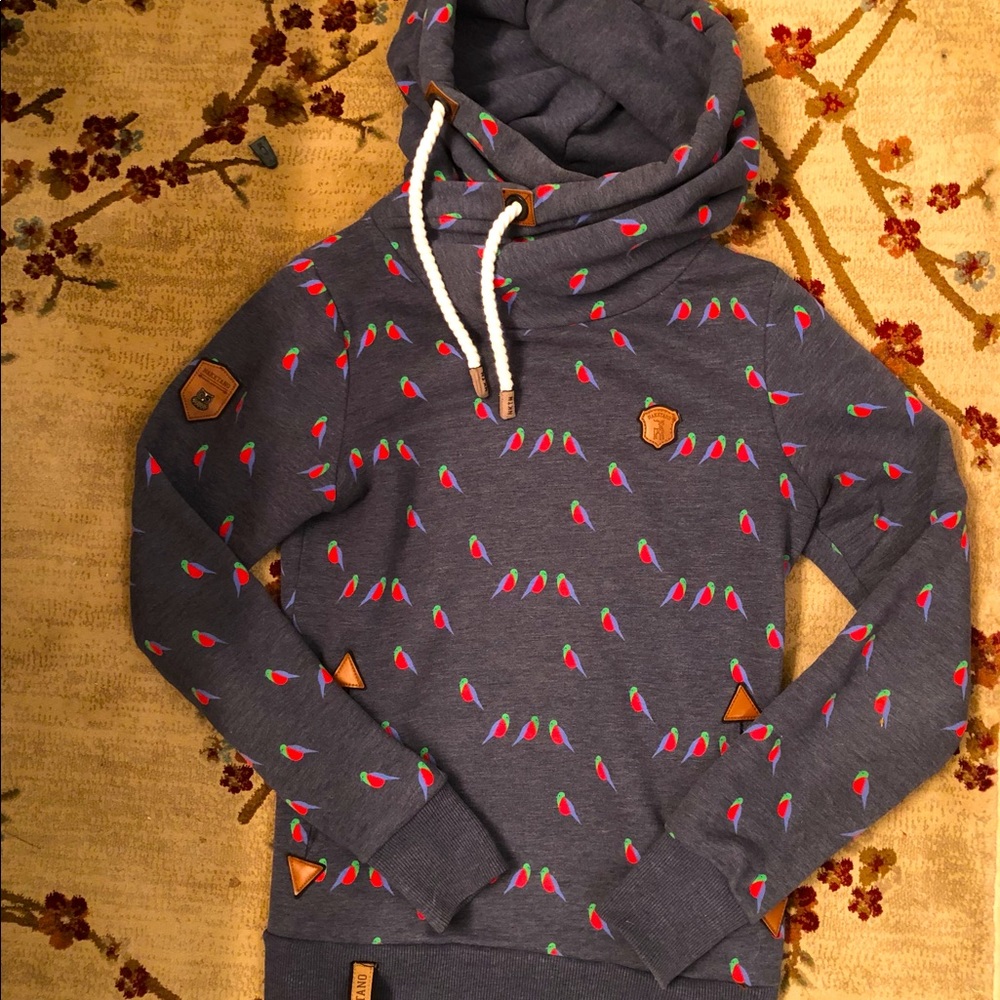 Rare Naketano Blue Bird Hoodie M HTF excellent